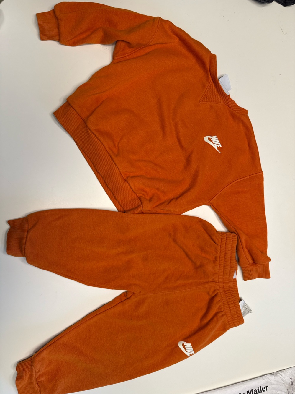 Nike Kids Orange Jogger Sweat Suit